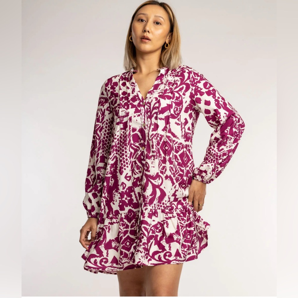 New with tags PRINTED MINI DRESS from Zara size XS 
Y2K style , bohemian, casual - Picture 2 of 7